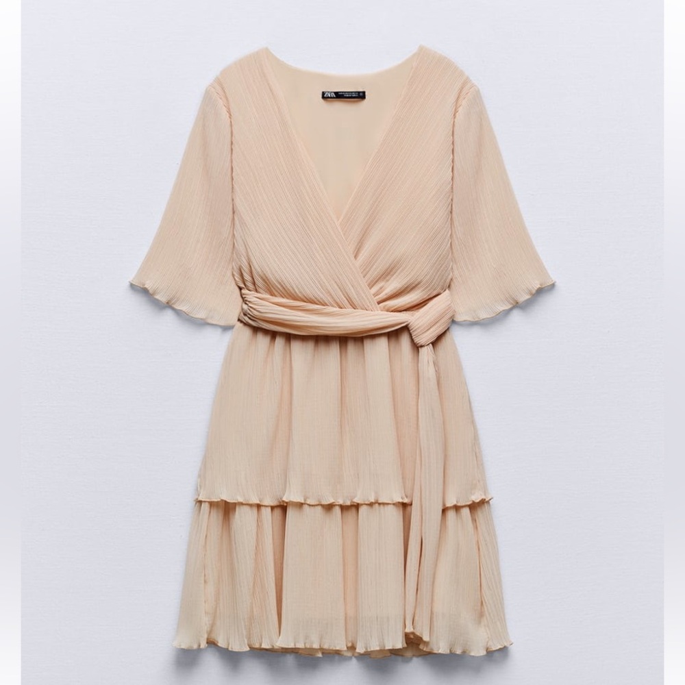 Zara pleated mini dress